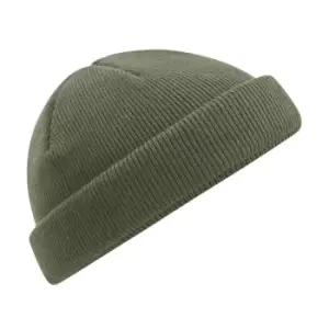 Image of Beechfield Unisex Adult Fisherman Recycled Beanie (One Size) (Olive Green)