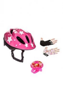 Image of Sport Direct Sport Direct Pink Kids Bicycle Safety Set