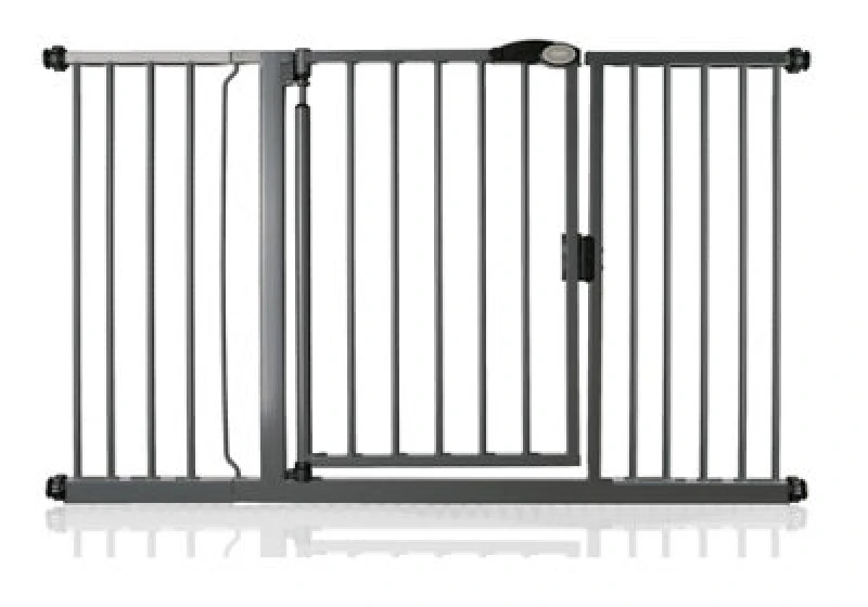 Image of Safetots Pressure Fit Self Closing Stair Gate, 139.8Cm - 146.8Cm, Slate Grey, Auto Closing Baby Gate, Safety Barrier