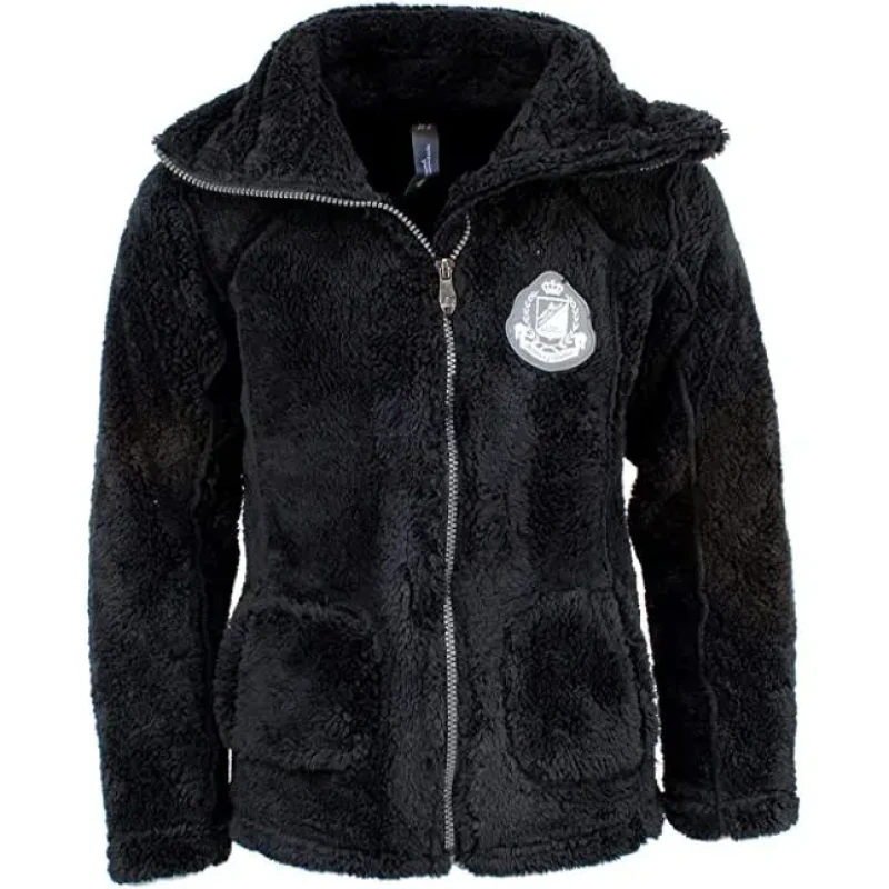 Image of Girl's fleece jacket Peak Mountain coral sherpaGasana Noir Female 12 ans