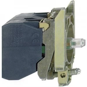 Image of Schneider Electric ZB4BW0B11 Auxiliary switch , LED + fixing adapter, + bulb holder 1 maker momentary 24 V DC, 24 V AC