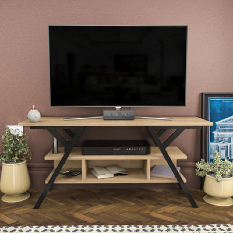 Image of Decorotika Minerva TV Stand TV Unit for TV's up to 55" Chocolate