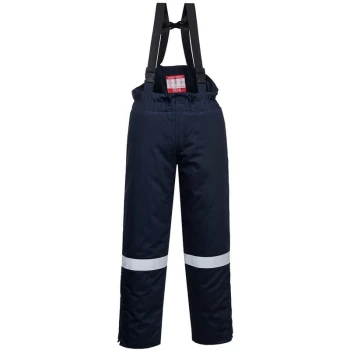 Image of Portwest - FR58NARXL - sz XL FR Anti-Static Winter Salopettes - Navy