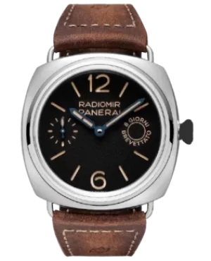 Image of Panerai Radiomir 8 days Black Dial Leather Strap Mens Watch PAM00992 PAM00992