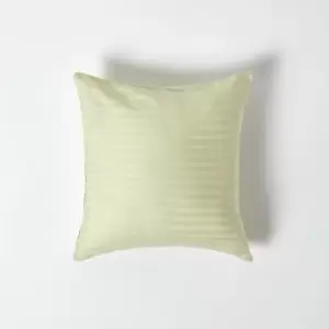Image of Sage Green Continental Egyptian Cotton Pillowcase 330 Thread Count, 40 x 40cm - Sage Green - Sage Green - Homescapes