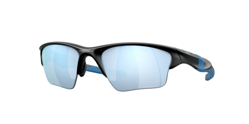 Image of Oakley Wrap Matte Black Prizm Deep H2O Polarized Sunglasses Black
