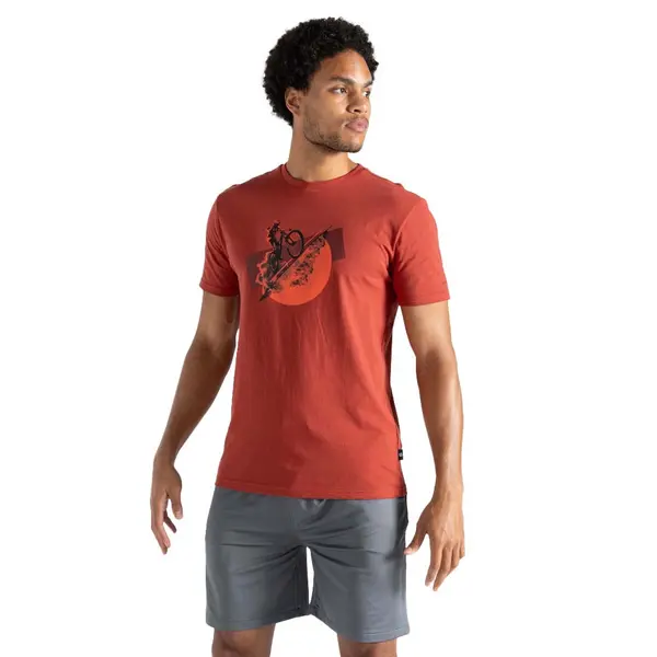 Image of Dare 2B Mens Movement II Short Sleeve T Shirt M - Chest 40' (102cm) Tuscan Red DMT748-21K-M