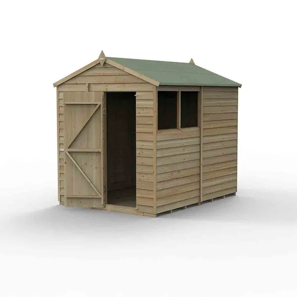 Image of Forest Garden 4LIFE Apex Shed 6x8 - Single Door - 2 Window