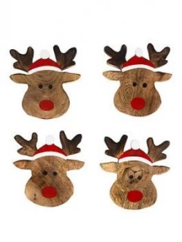 Image of Sass & Belle Rudolph The Reindeer Coasters Set Of 4