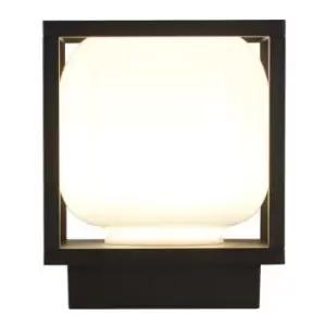 Image of Netlighting Athens Outdoor 1 Light LED Light, Die Cast, Opal Shade IP54 3000K