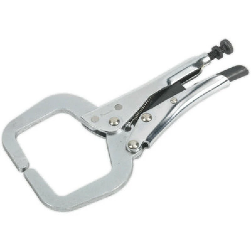 Image of Loops 165mm Locking C-Clamp Pliers - 45mm Capacity Jaws - One-Handed Operation Multi