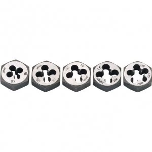 Image of Draper 5 Piece Hexagon Die Nut Set Metric
