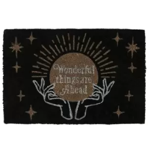 Image of Fortune Teller Door Mat (One Size) (Black/Gold/Silver) - Something Different
