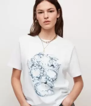 Image of AllSaints Womens Murrina Boyfriend T-Shirt, Optic White, Size: M