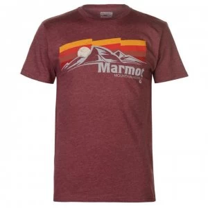Image of Marmot Sunsettter T Shirt Mens - Red