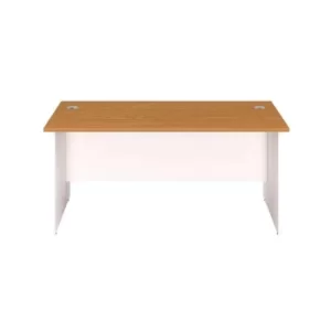 Image of 1800 X 800 Panel Rectangular Desk Nova Oak-White