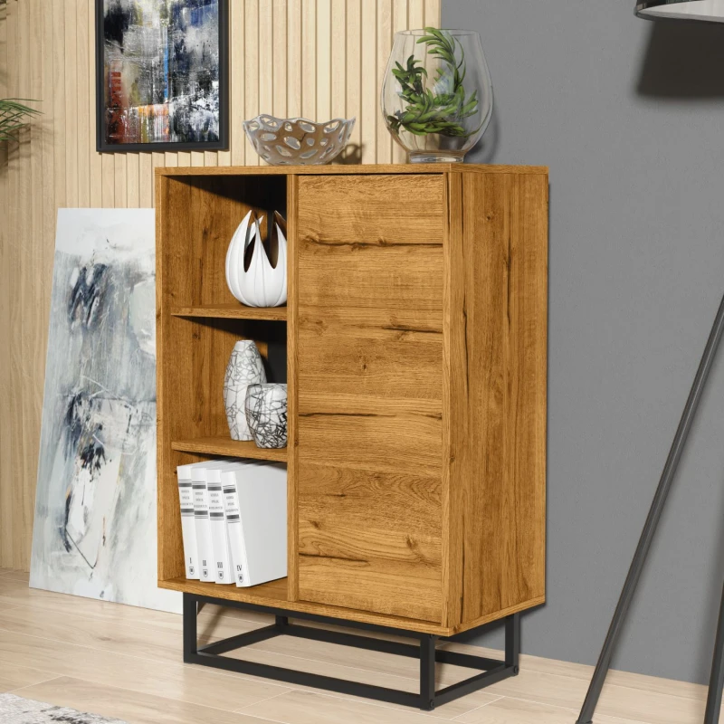 Image of Mex Furniture LTD Sideboard 100cm Loft / Industrial in Brown Brown Unisex