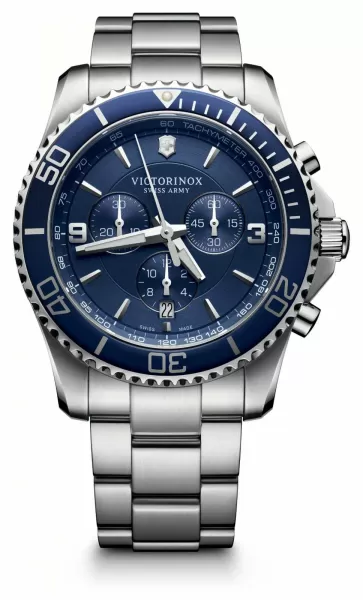 Image of Victorinox 241689 Mens Maverick Chronograph Stainless Steel Watch