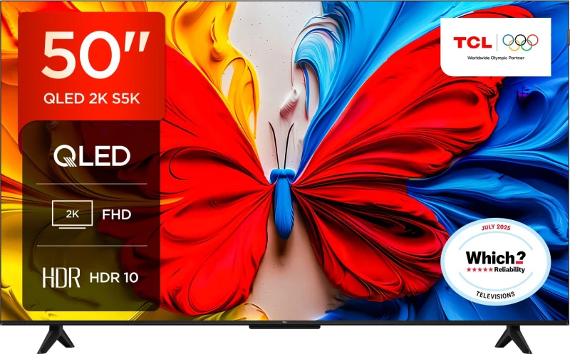 Image of TCL V5C 50" Full HD QLED Smart Android TV [2025] - 50V5C-UK