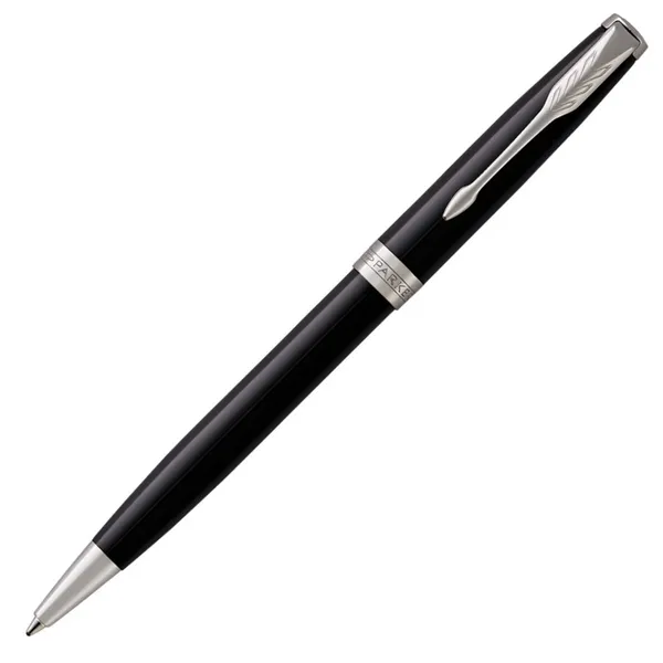 Image of Parker Sonnet Black Lacquer Chrome Trim Fountain Pen MEDIUM - Medium Nib