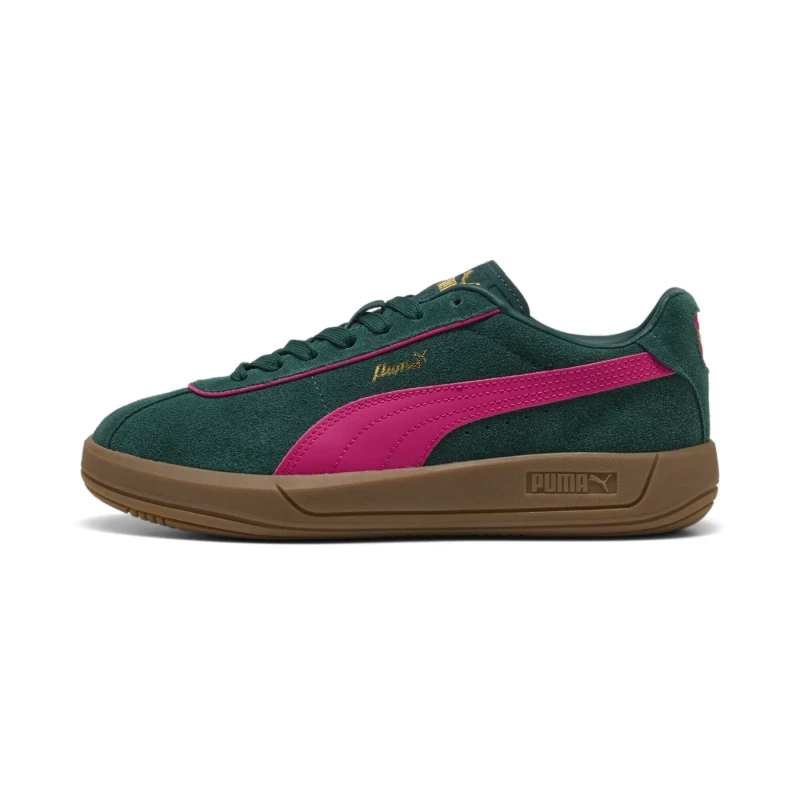Image of Puma Dark Myrtle / Pink Club Klassika Suede Sneakers Green Female 5 237330UK