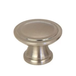 Image of BQ Satin Nickel effect Round Internal Knob Cabinet knob D34.3 mm