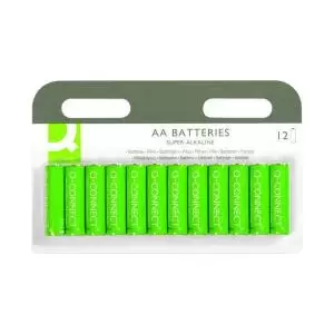 Image of Q-Connect AA Alkaline Batteries Pack of 12 KF00644 KF00644