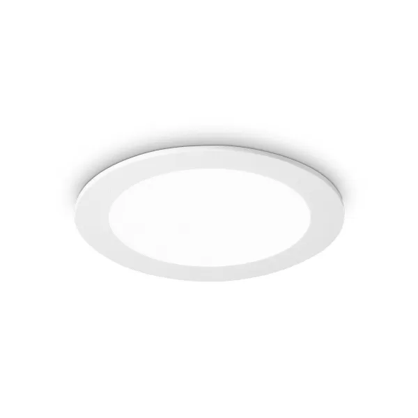 Image of Groove LED 1 Light Small Round Cool Recessed Spotlight Panel White