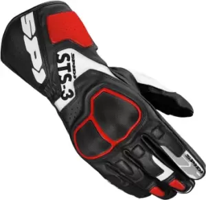 Image of Spidi STS-3 Motorcycle Gloves, black-red, Size XL, black-red, Size XL