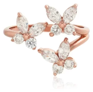Image of Olivia Burton OBJMBR11 Sparkle Butterfly CZ Rose Gold Ring Jewellery