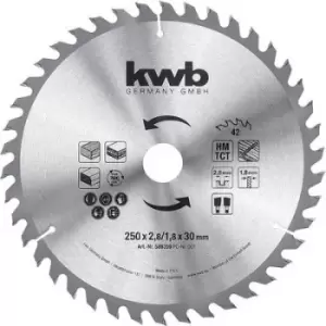 Image of kwb 589359 Circular saw blade 250 x 30 mm