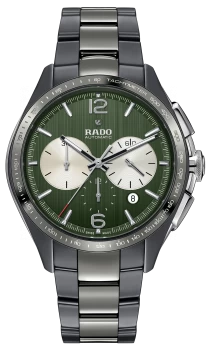 Image of Rado HyperChrome Tennis Automatic Chronograph Mens watch - Water-resistant 10 bar (100 m), Plasma high-tech ceramic, green