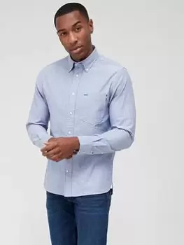 Image of Tommy Hilfiger Oxford Shirt - Navy, Size L, Men