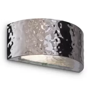 Image of Modern Ripple Chrome Semicircle Wall Lamp