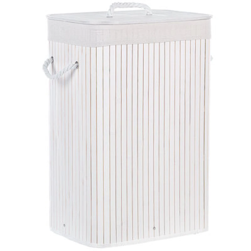 Image of Beliani Basket Komari Bamboo Wood White 72 L
