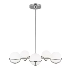 Image of Apollo 5 Light Globe Pendant, Polished Nickel, G9