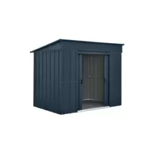 Image of Lotus - 6x4 Anthracite Grey Metal Low Pent Shed - Anthracite Grey