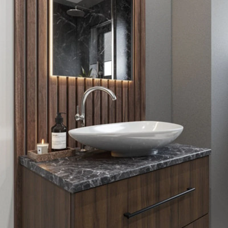 Image of Splashwall Marbre Palazio Postformed Laminate Worktop (L)1500 X (W)425 X (T)28mm Pf