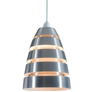 Image of Colours Jet Cream Aluminium Cutaway Pendant Light Shade D180mm