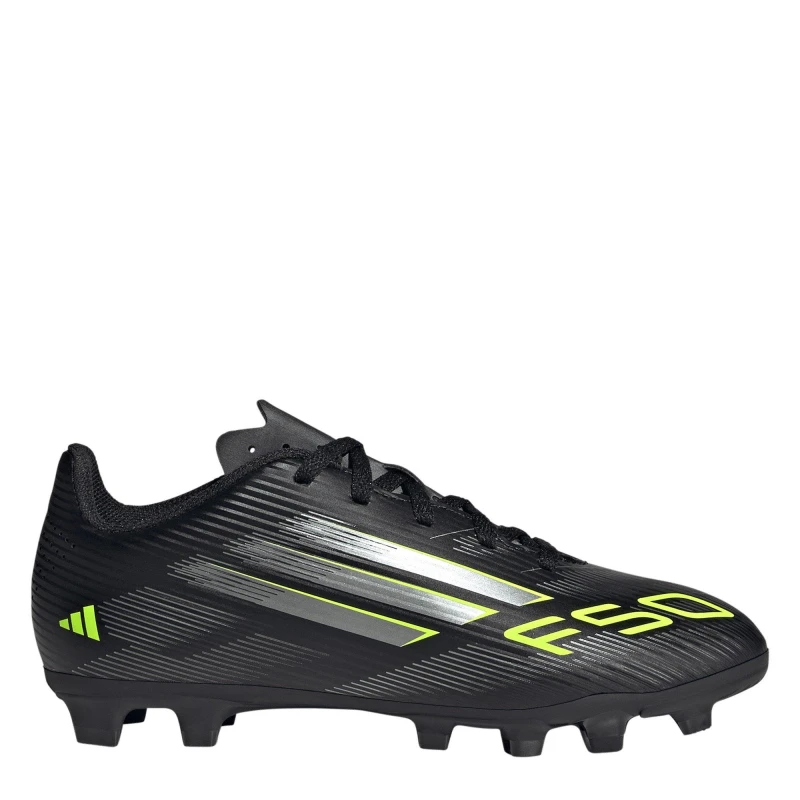 Image of adidas F50 Club Childrens Firm Ground Football Boots Black/Lemon male C11 (29)