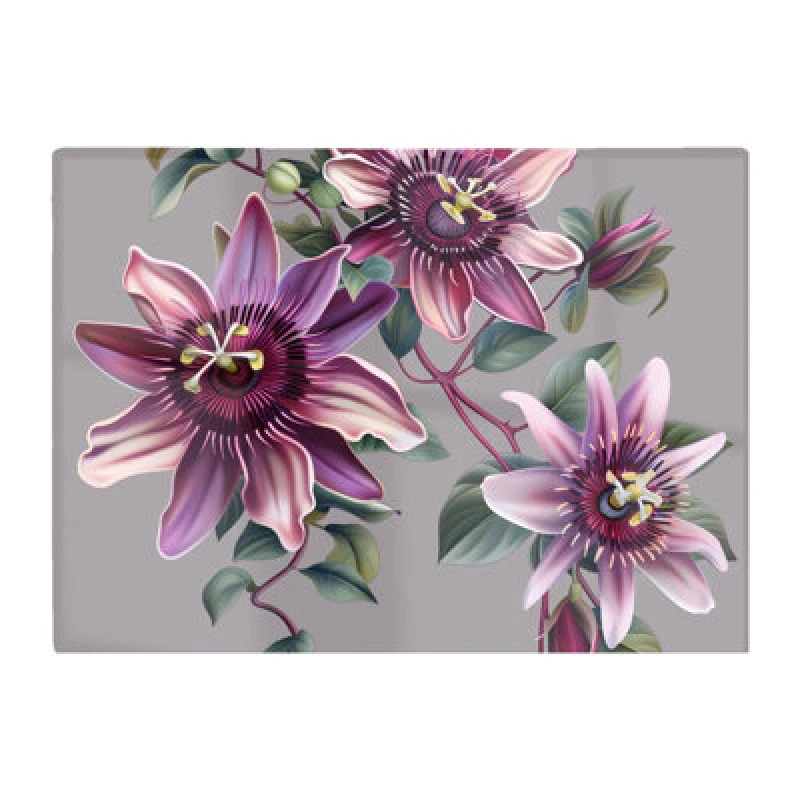 Image of Warren Reed Designer Purple Passion Flowers Chopping Board