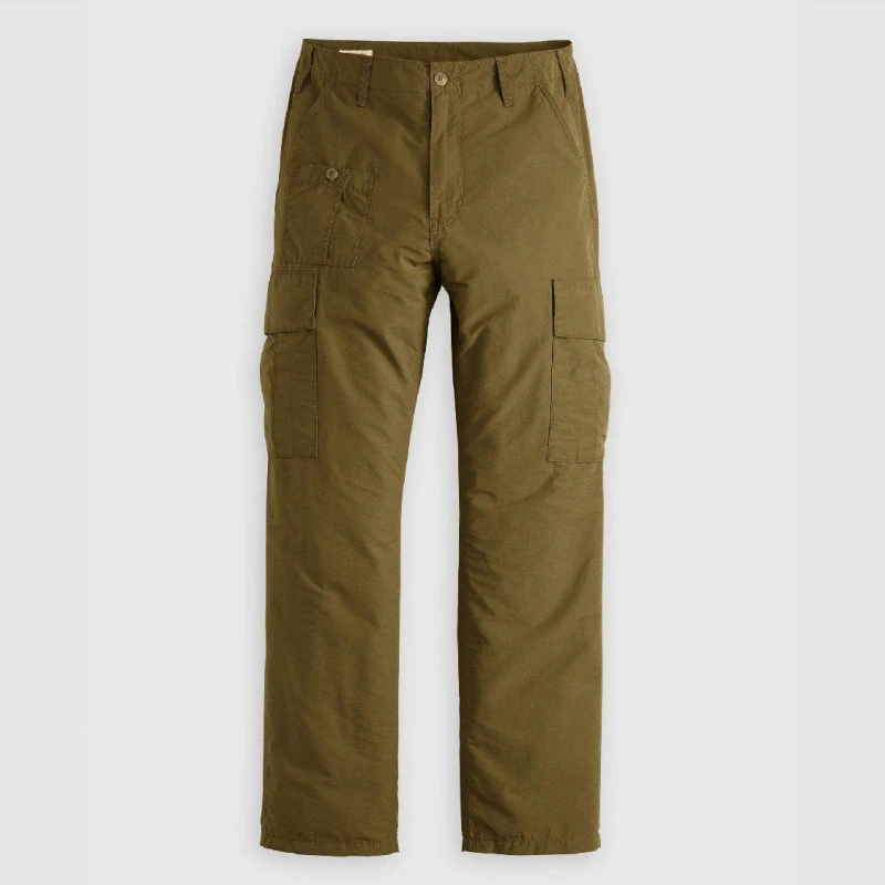 Image of Levis Mens Parachute Cargo Trousers Dark Olive male 29W R