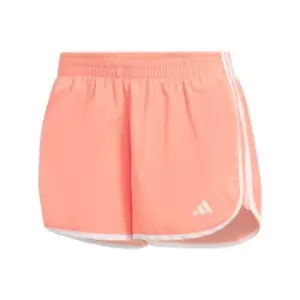 Image of adidas Marathon 20 Running Shorts Womens - Coral Fusion / Coral Fusion