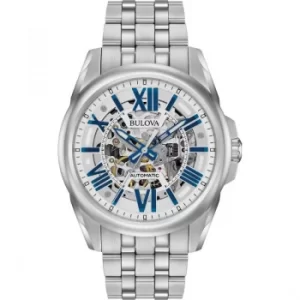 Image of Mens Bulova Mechanical Classic Stainless Steel Watch