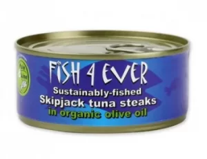 Image of Fish 4 Ever Sustainably-Fished Skipjack Tuna Steaks in Olive Oil 160g