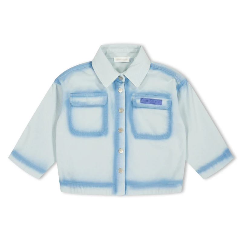 Image of Palm Angels Kids Saharian Coach Jacket Light Blue male 4