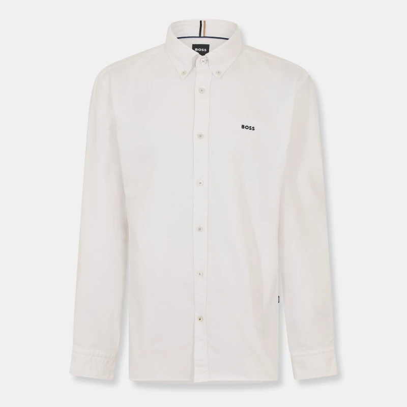 Image of Boss Mens Long Sleeve Shirt Open White male 2XL