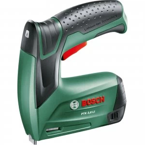 Image of Bosch PTK 3.6 LI 3.6v Cordless Staple Gun 1 x 1.3ah Integrated Li-ion Charger No Case