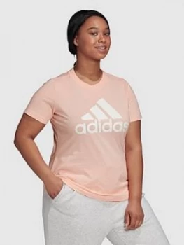 Image of Adidas Badge Of Sport T-Shirt (Curve) - Coral