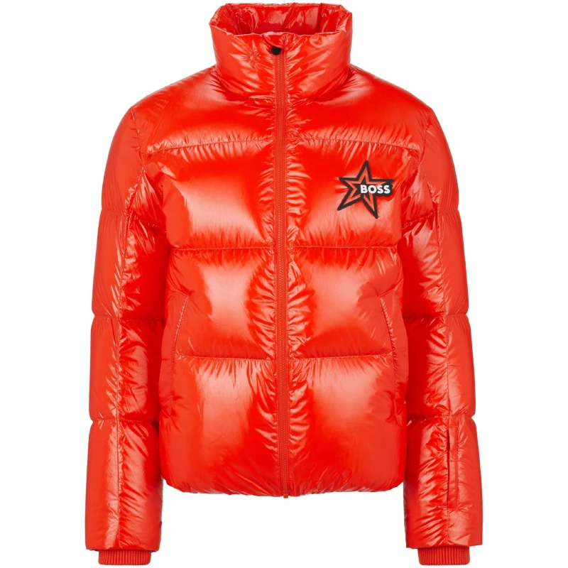 Image of Boss Mens BOSS Weather-Resistant Ski Jacket Orange male S